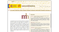 Desktop Screenshot of memoriahistorica.gob.es